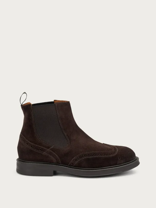 Frau Verona bruine suède chelsea boots heren