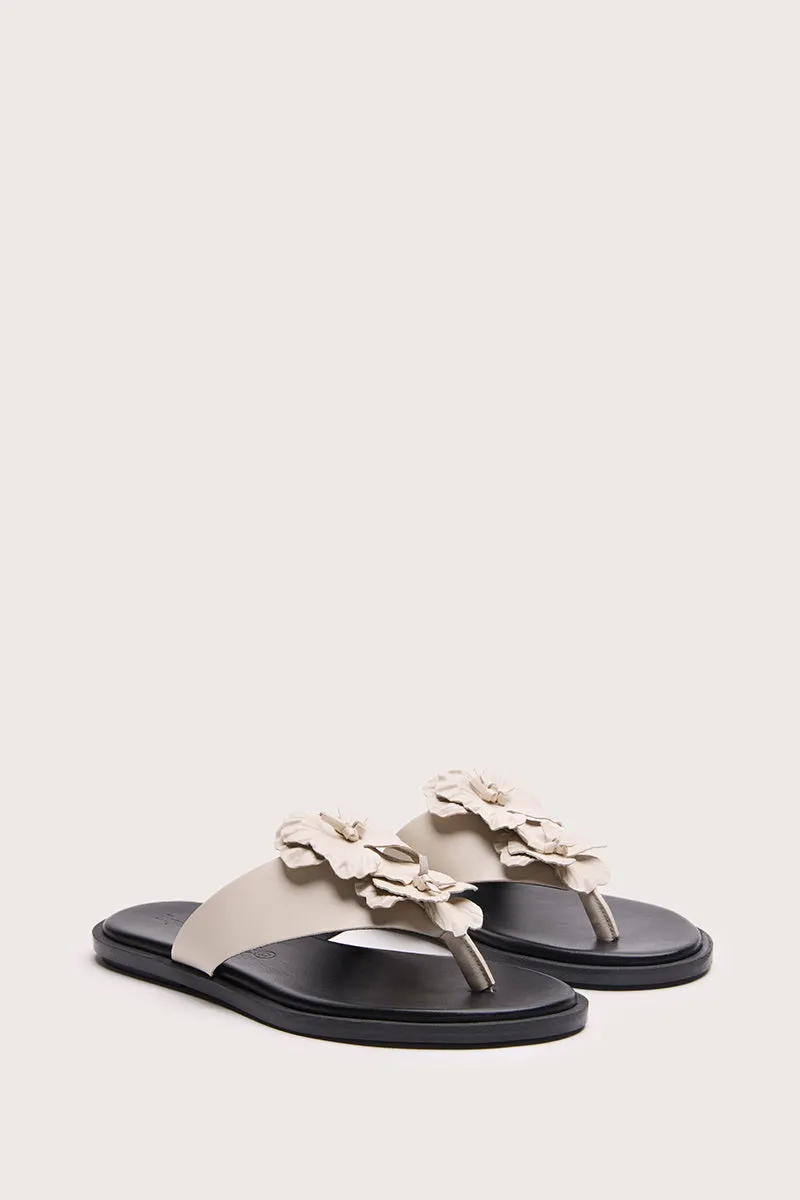 Bryan Stepwise Bari sandalen ivory leer bloemen