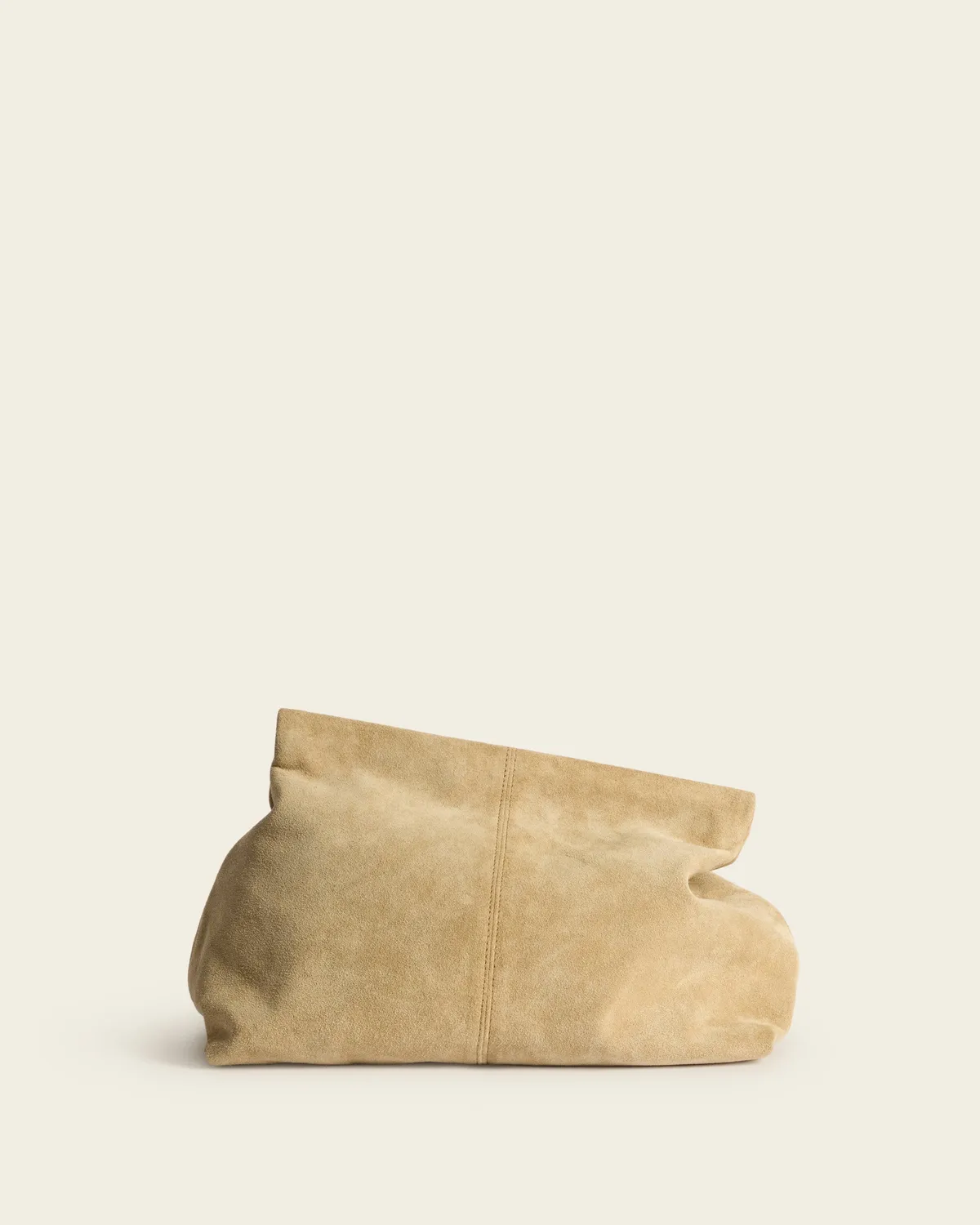 Flattered Clay Clutch clutch suède zand oversized