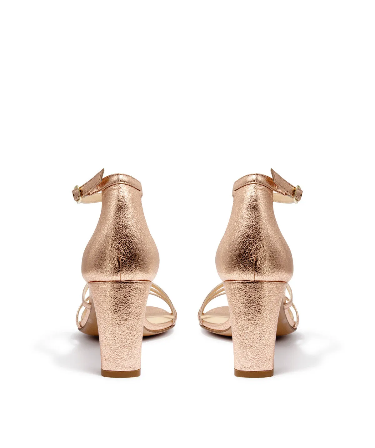 Finsbury Cécile sandaal rosé hak 6,5 cm leer