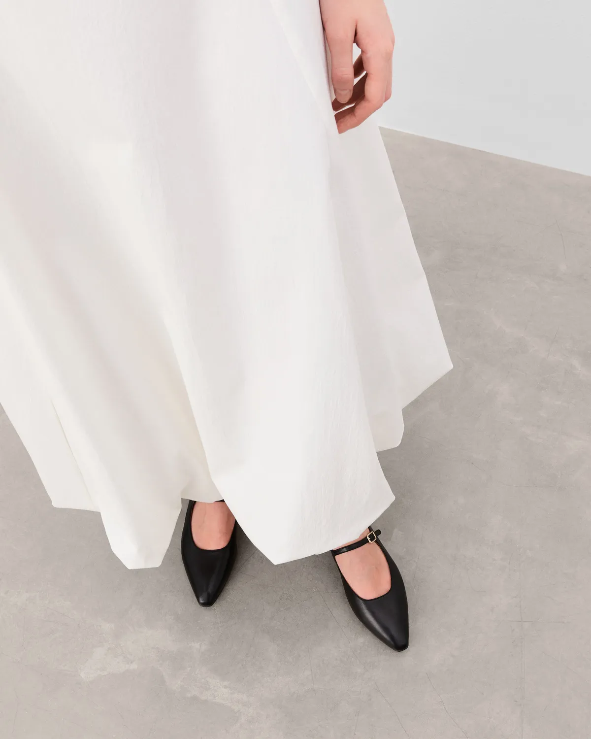 Flattered Camila ballerina's leer zwart mary jane