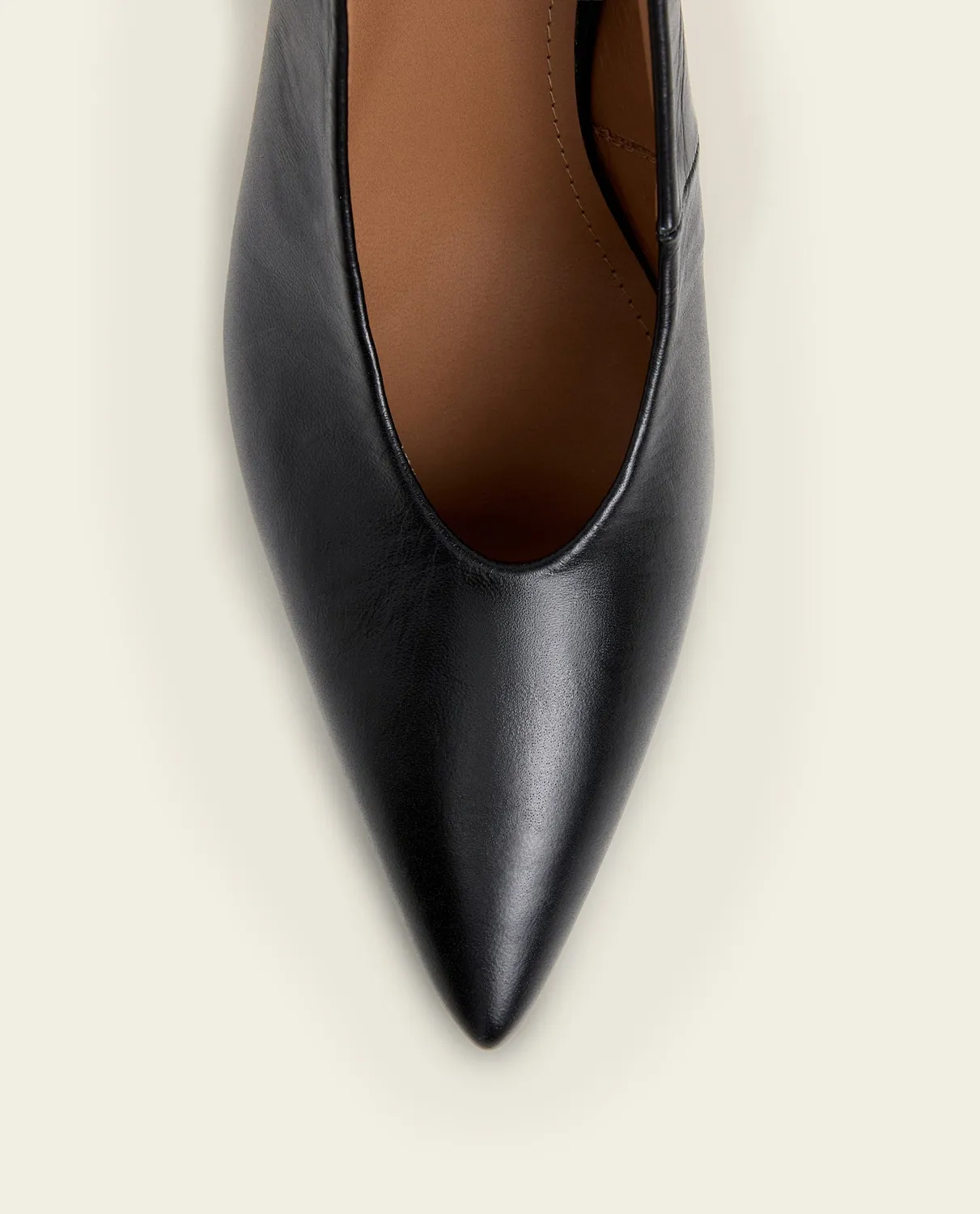 Flattered Lilian slingback pumps zwart leer hoge hak