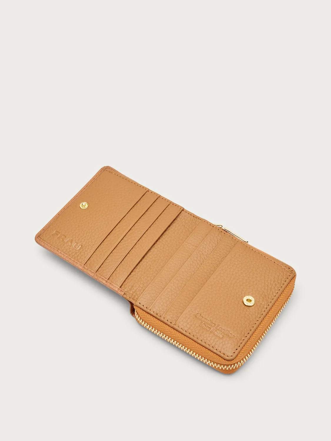 Frau Mini handtas bruin genervd leer