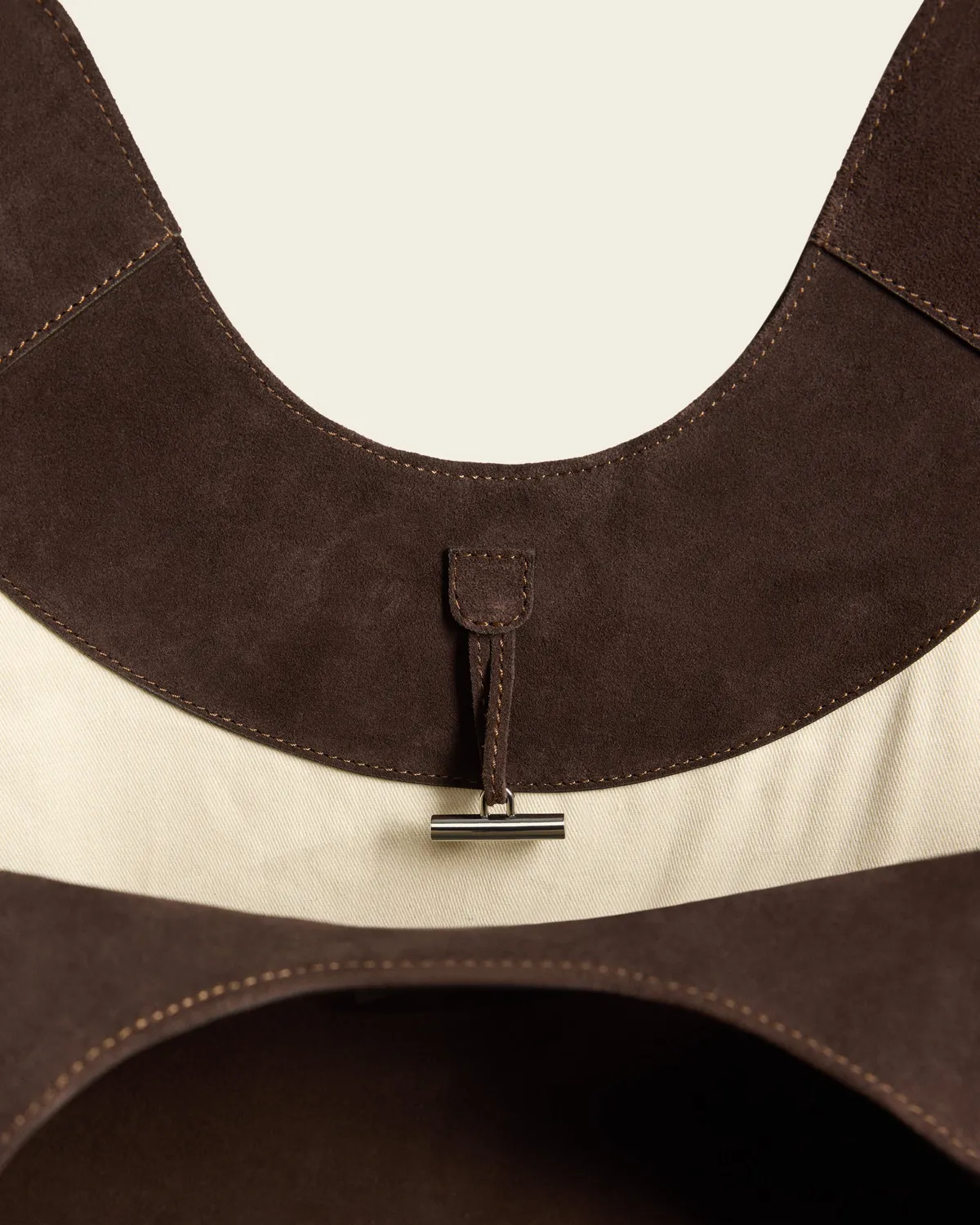 Flattered Dahlia Tote Bag Suede Chocolate shopper