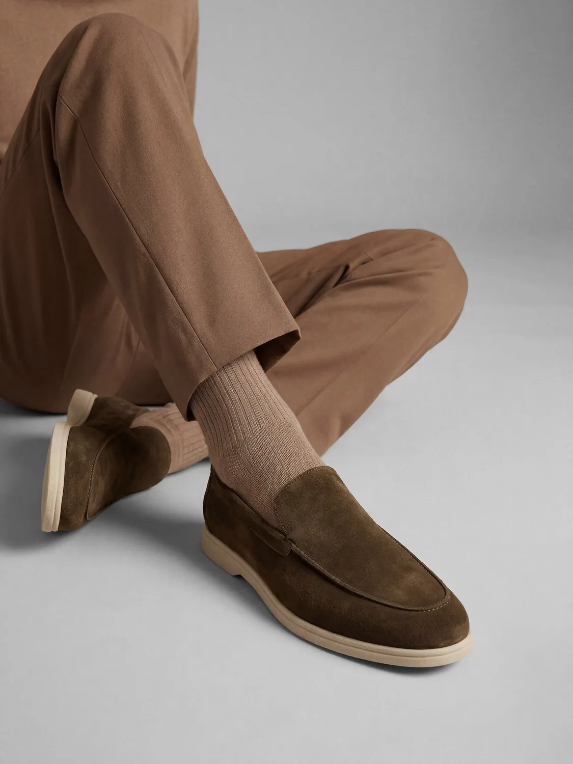 Frau Verona groene suède loafers heren