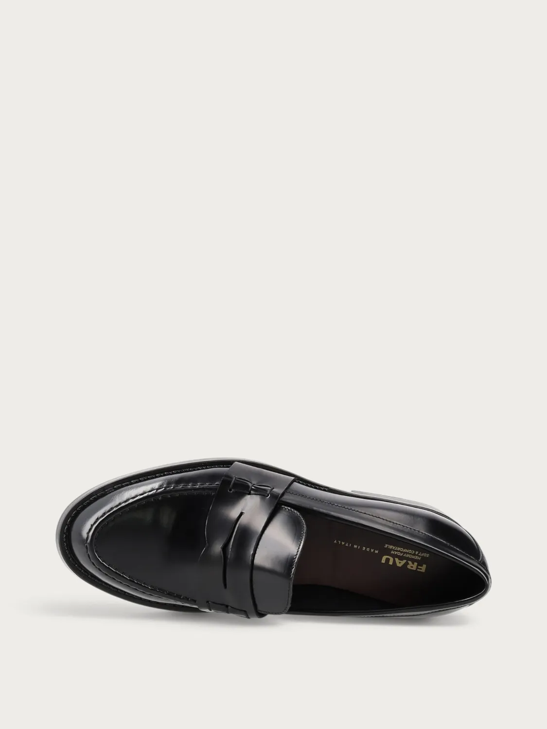 Frau Verona varsity loafers zwart geborsteld leer