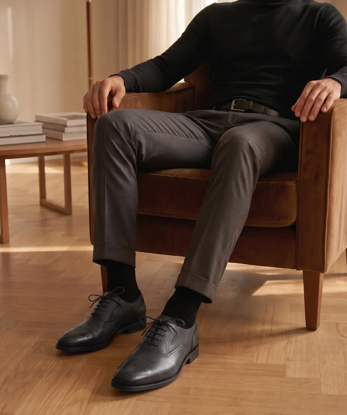 Finsbury Damiano veterschoenen donkergrijs leer