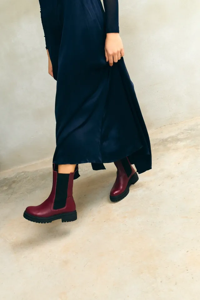Jutelaune Alberta Burgundy Chelsea Boots bordeaux leer