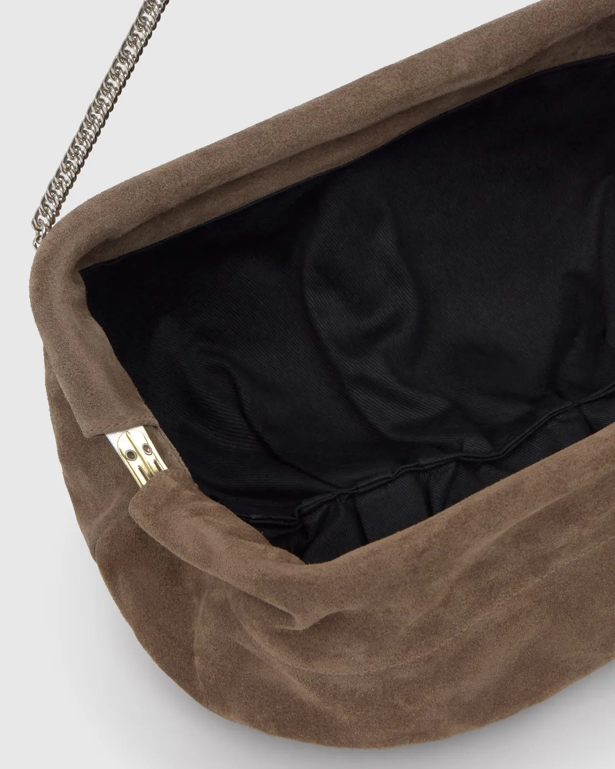 Castaner Big Victoire 186 clutch suède taupe