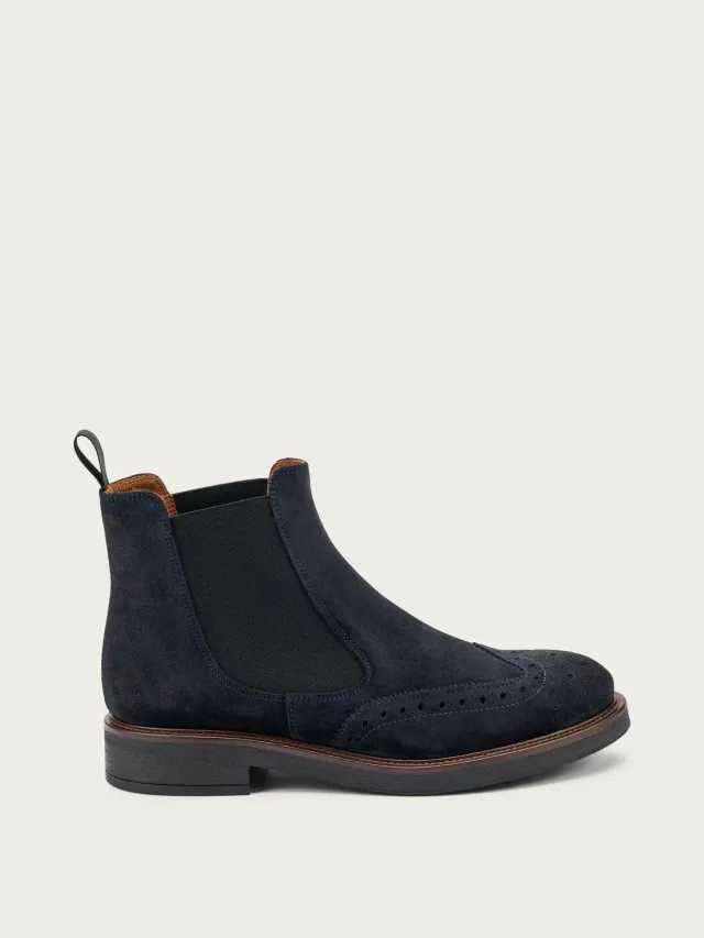 Frau Verona chelsea boots blauw suède dames