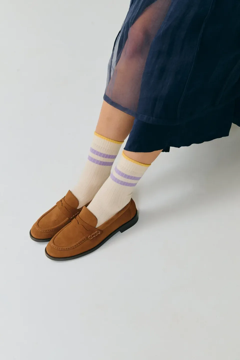 Jutelaune Malve Stripe sokken one size biologisch katoen