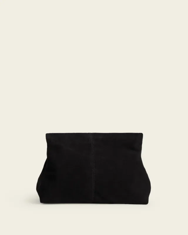 Flattered Clay clutch zwart suède