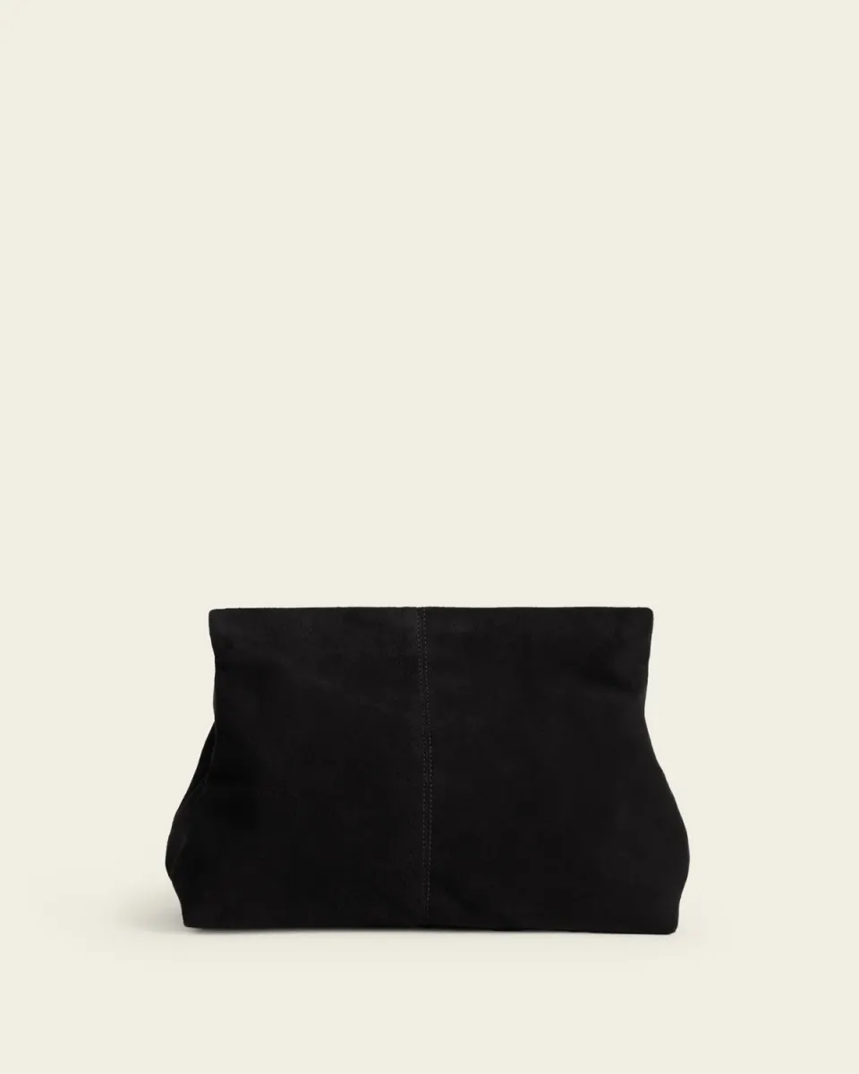 Flattered Clay clutch zwart suède