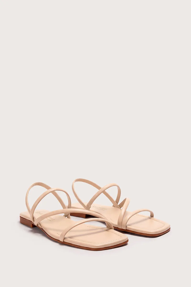Bryan Stepwise Roma platte sandalen beige leer