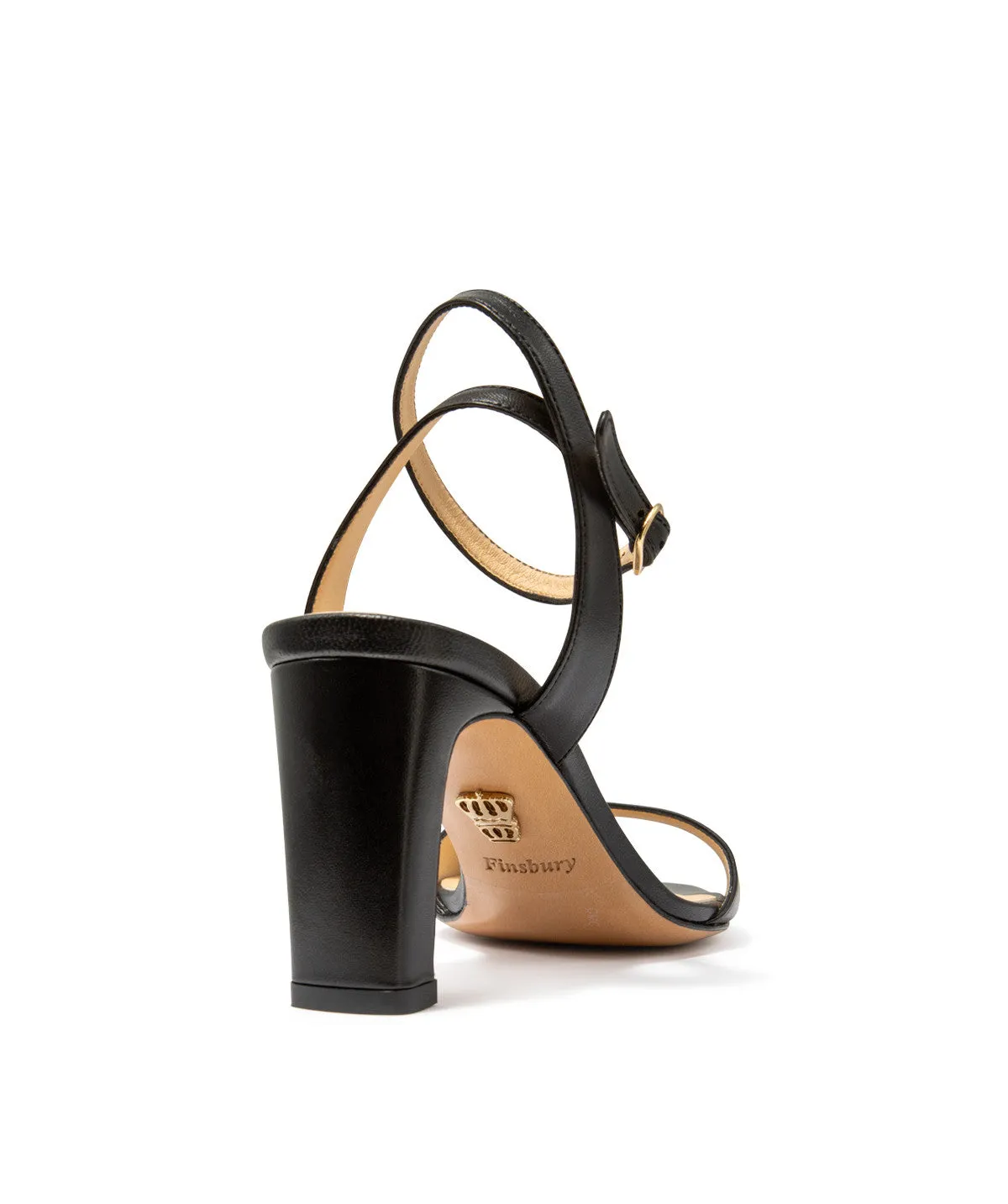 Finsbury Woman Claire sandalen zwart leer hak 6,5 cm