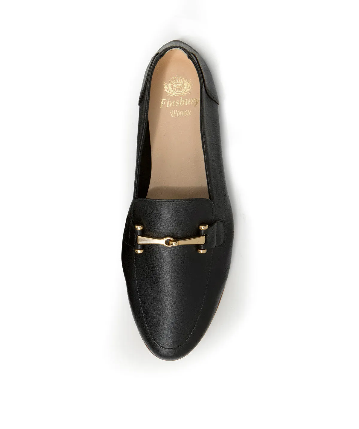 Finsbury Amélie Loafers Zwart Leer Dames