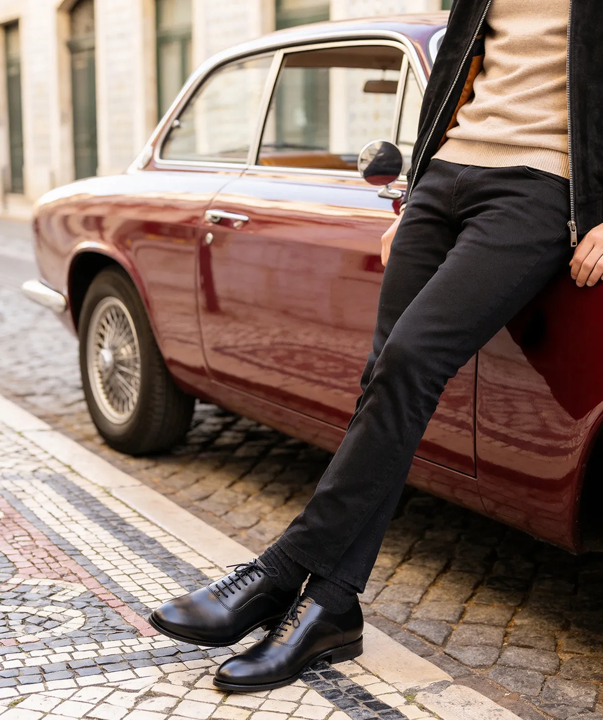 Finsbury Andreas oxford schoenen zwart leer