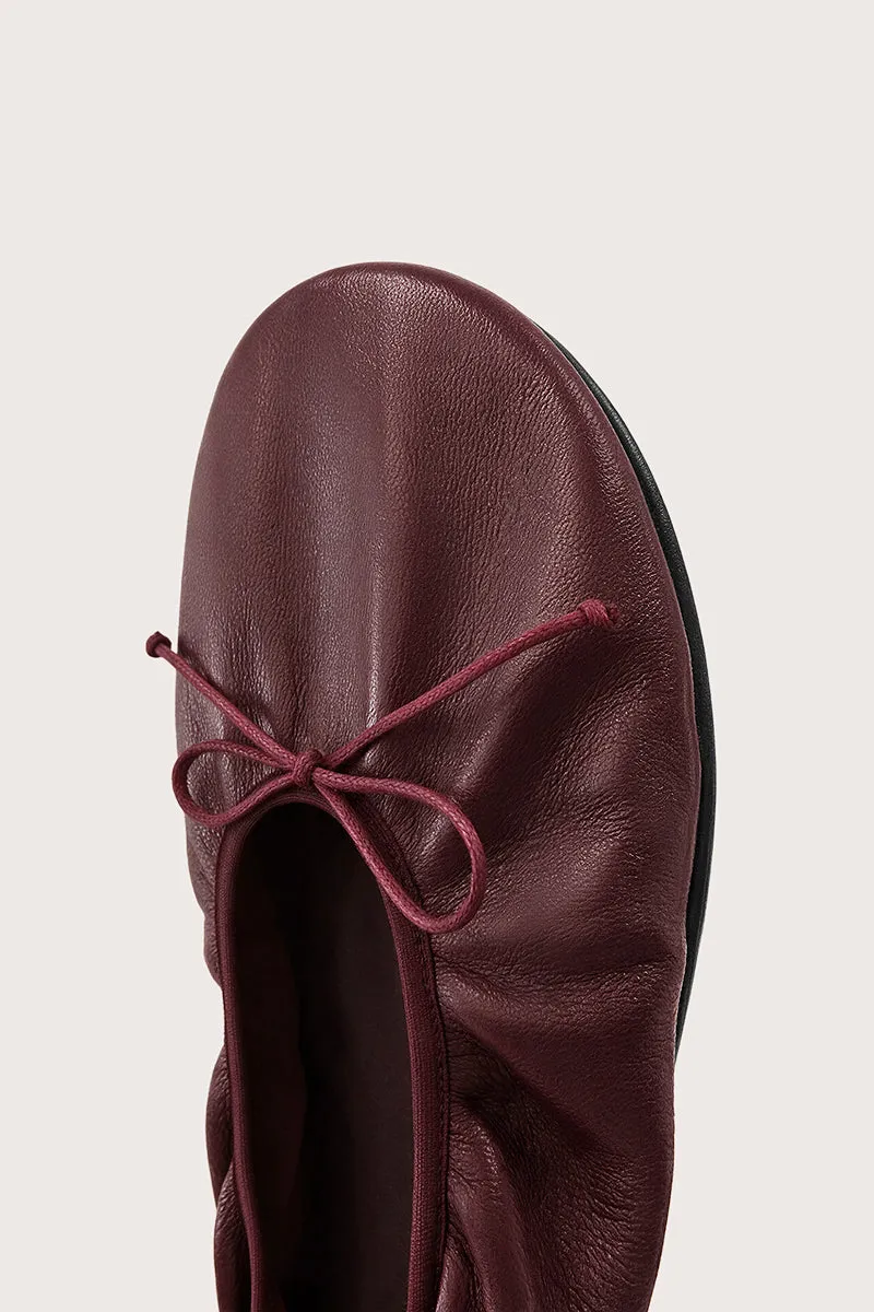 Bryan Stepwise Elia barefoot ballerina's bordeaux leer