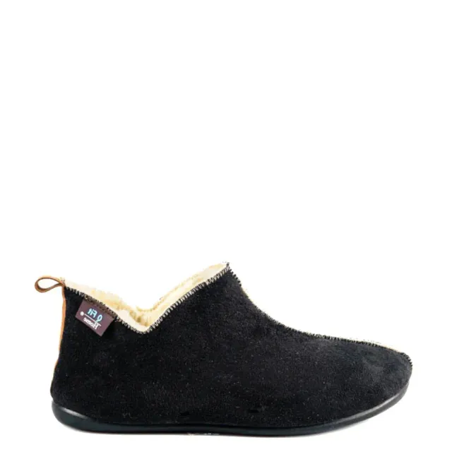 Q Fit 3300.2.006 pantoffels zwart wol