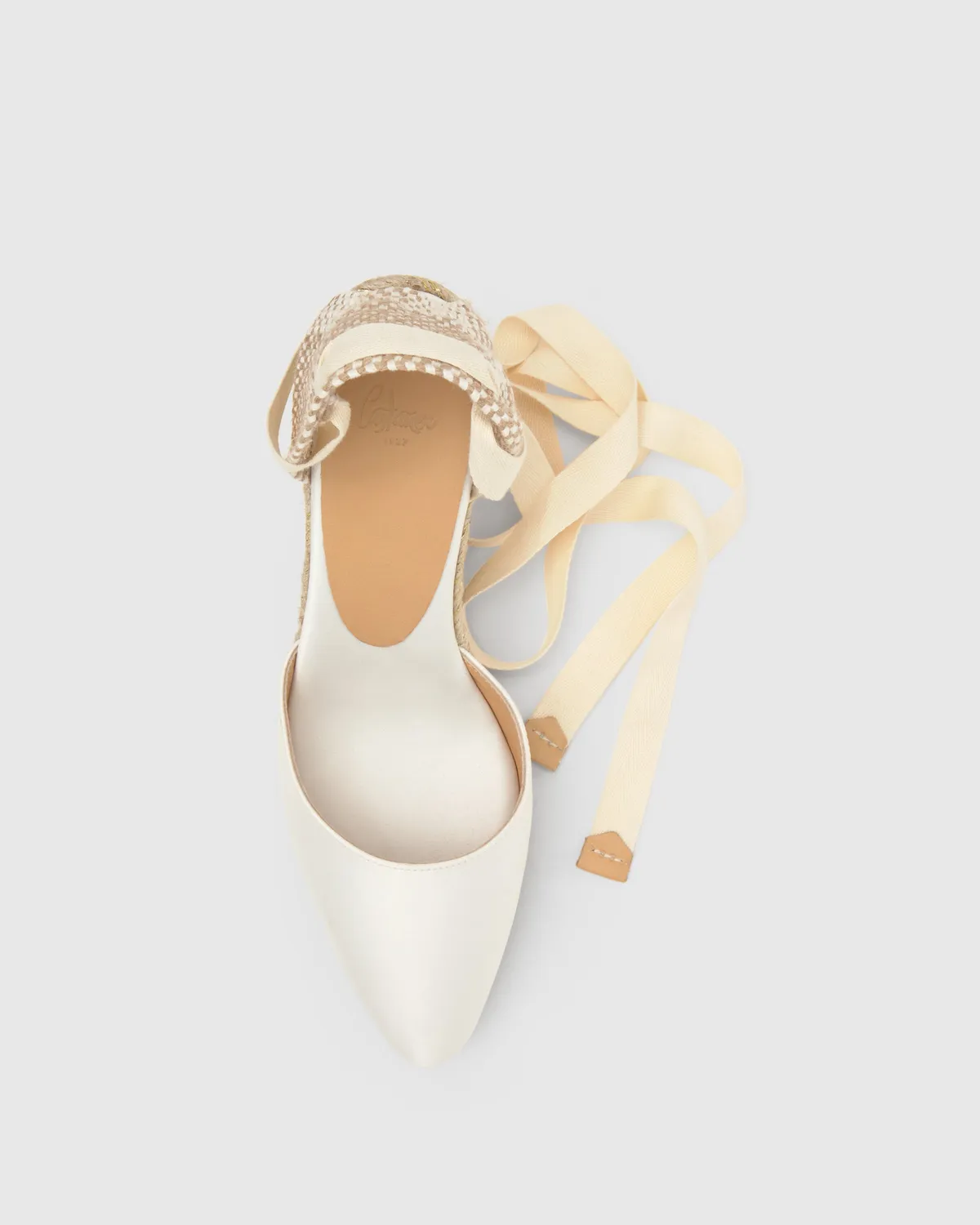Castaner Joyce/8/006 espadrilles crudo satijn 9 cm