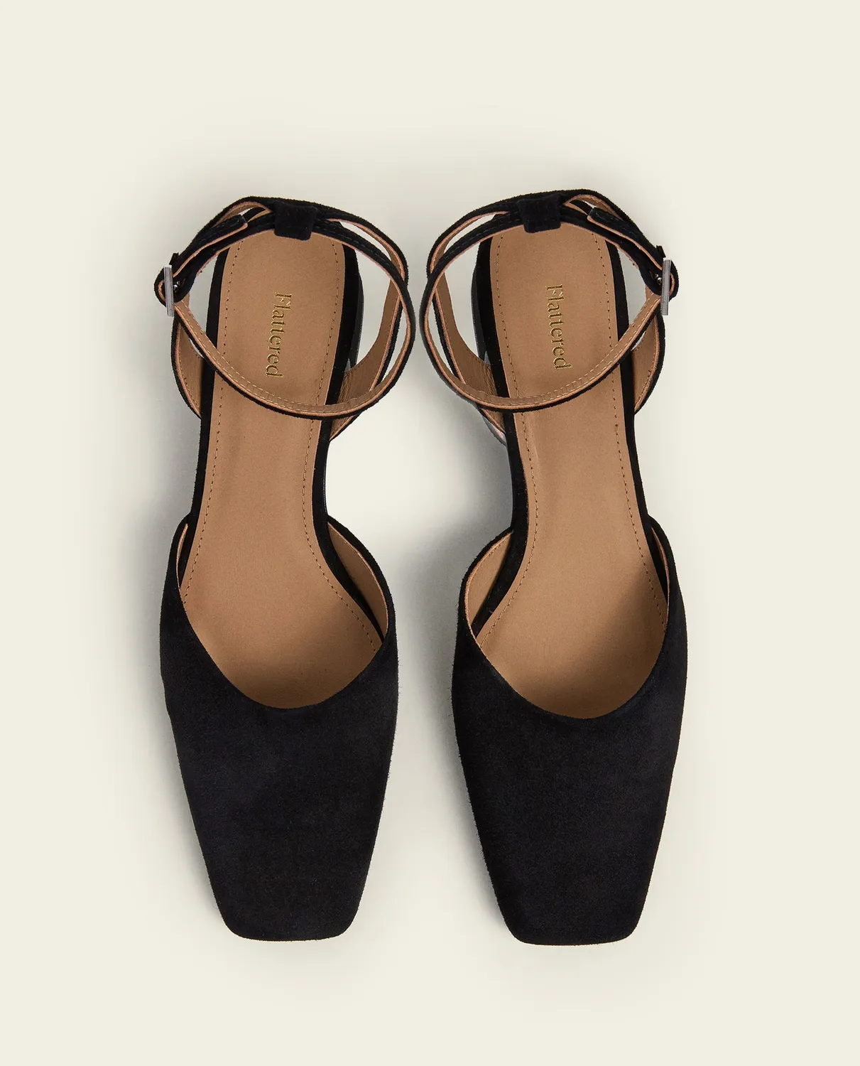 Flattered Elvira pumps zwart suède lage hak