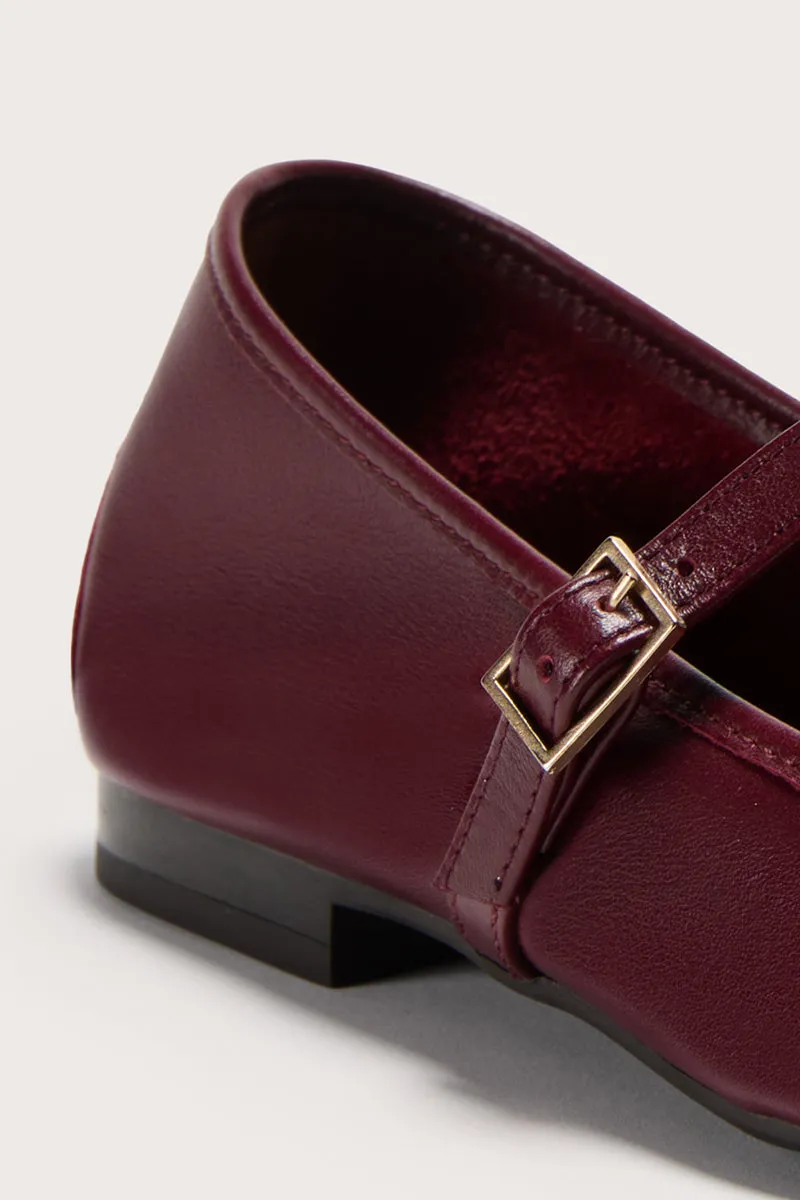 Bryan Stepwise Nicolle ballerina's bordeaux leer gesp