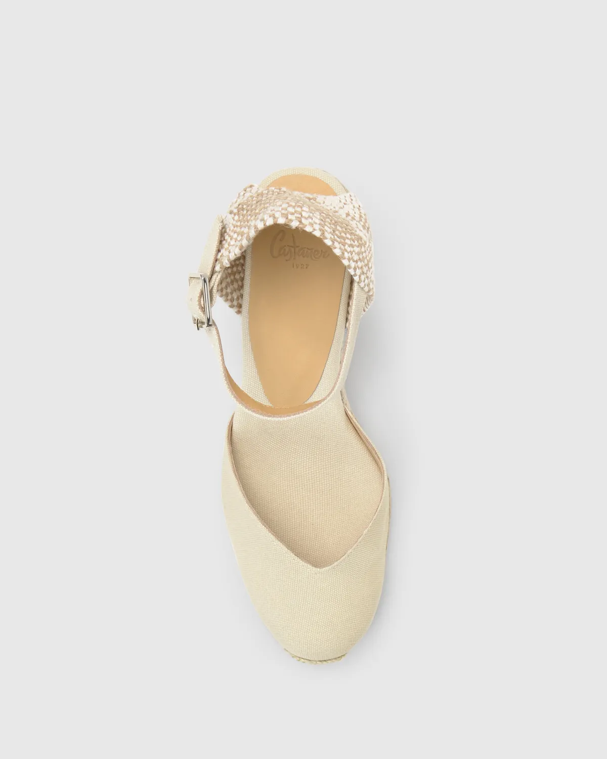 Castaner Chiarita 6/001 espadrilles ivoor 7 cm wig