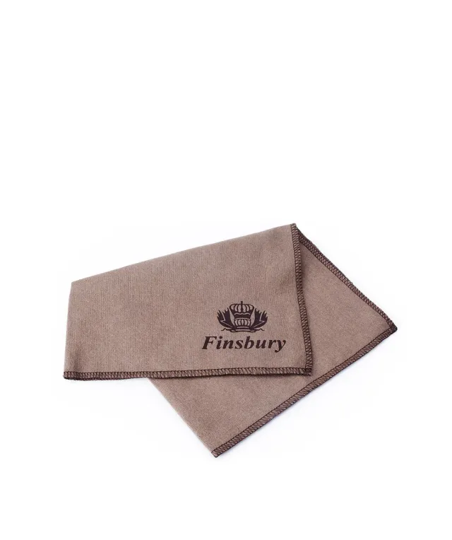 Finsbury poetsdoek bruin katoen leeronderhoud
