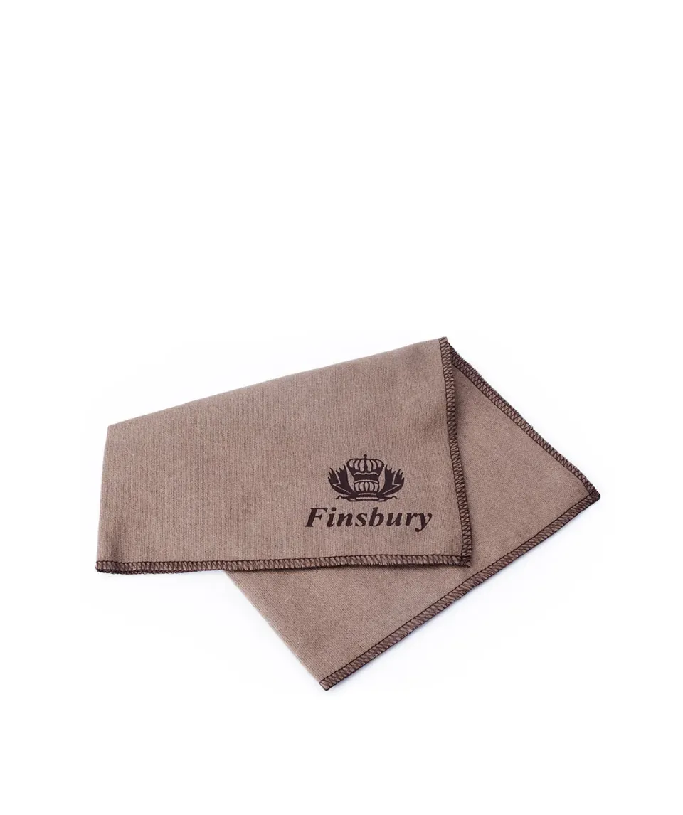 Finsbury poetsdoek bruin katoen leeronderhoud
