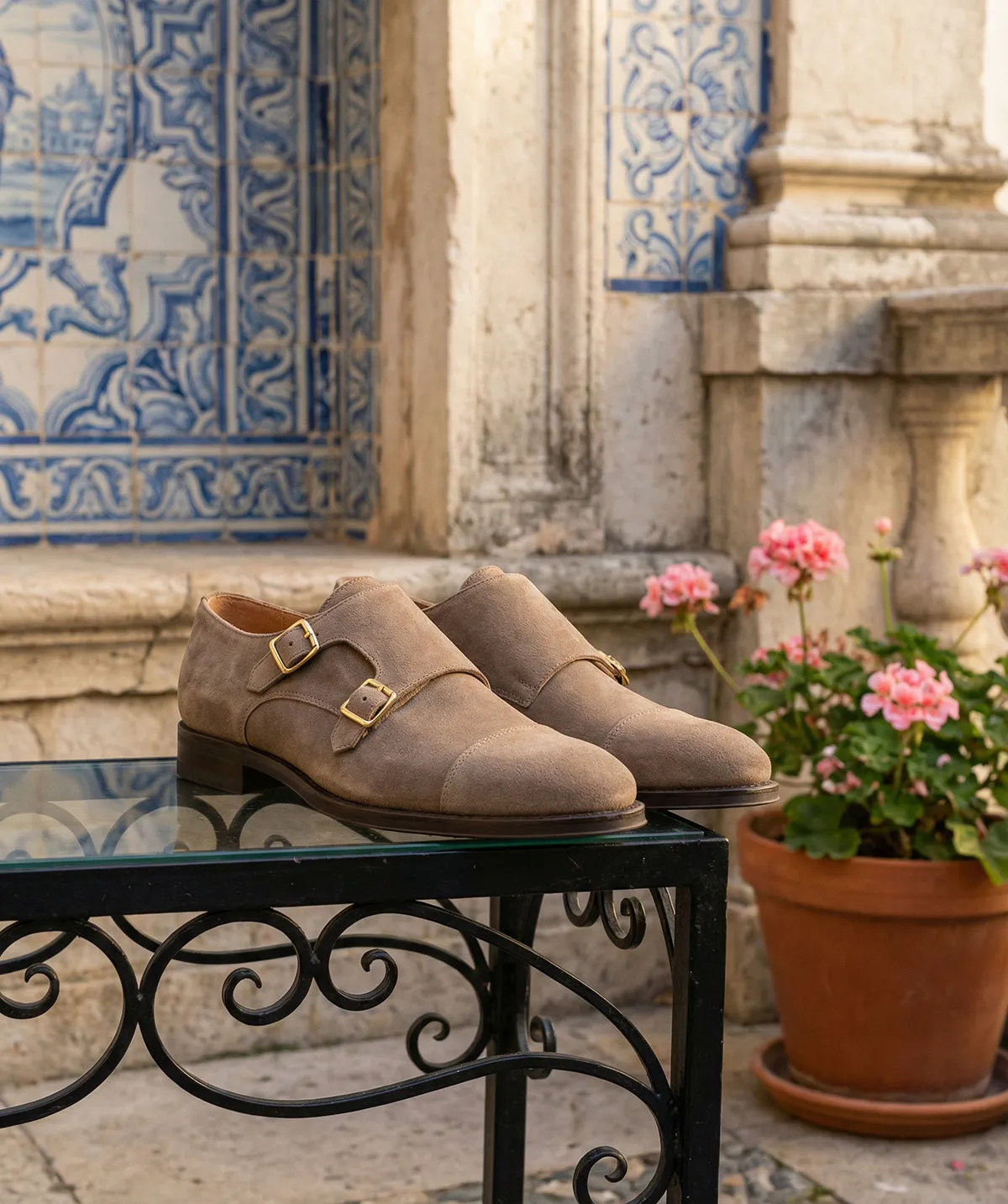 Finsbury Jessica Cambridge veterschoenen beige velours