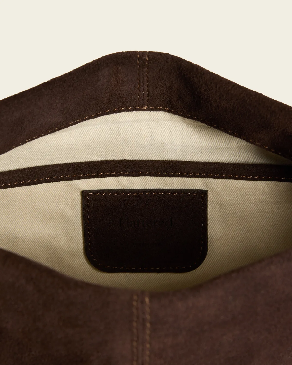 Flattered Clay Clutch Suede Chocolate clutch bruin suede