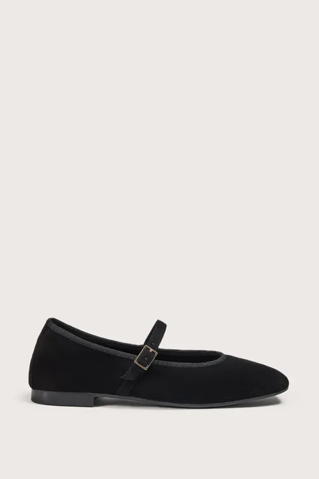 Bryan Stepwise Nicolle ballerina zwart leer