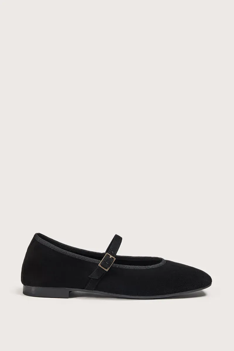 Bryan Stepwise Nicolle ballerina zwart leer