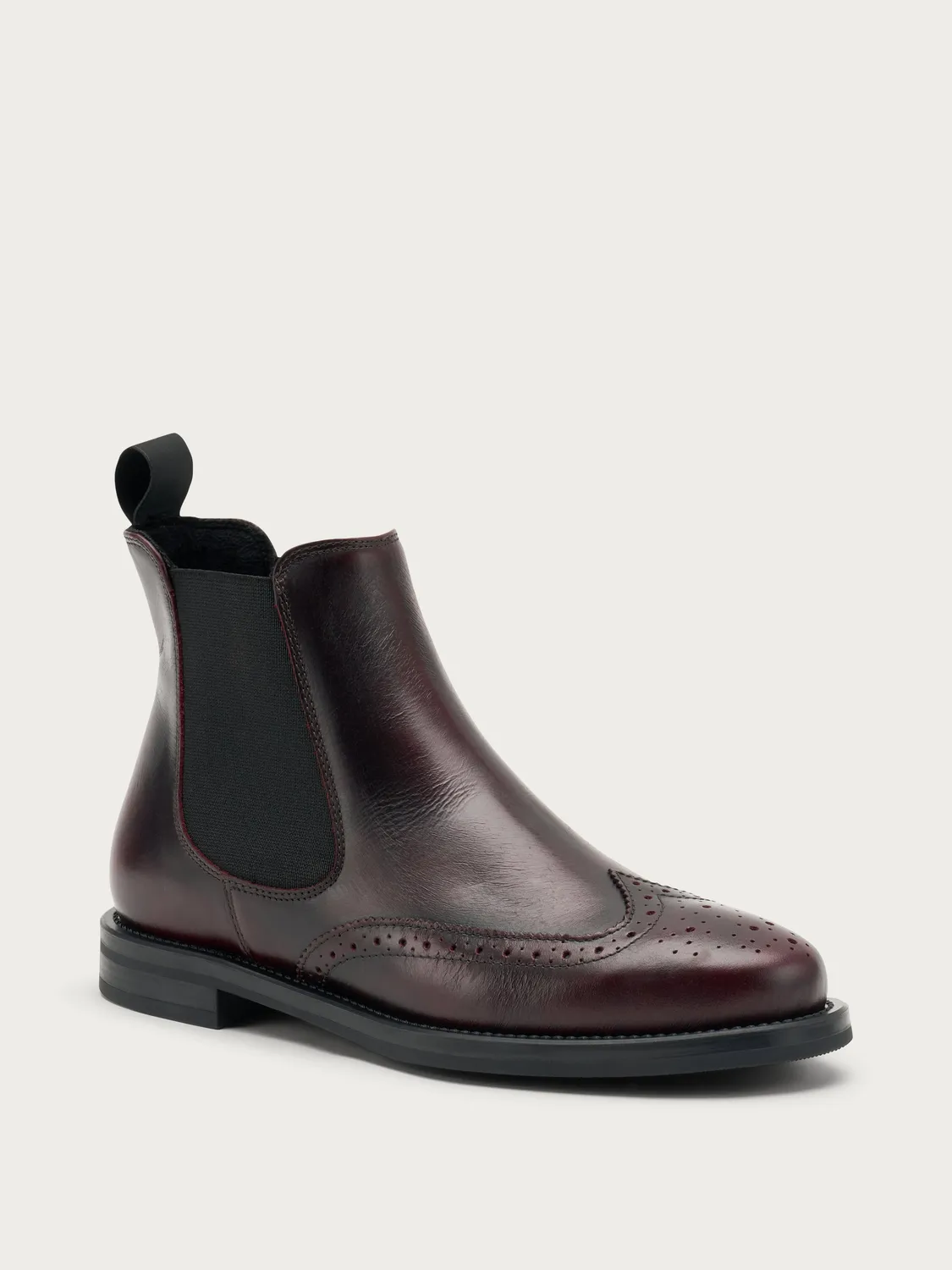 Frau Verona bordeaux leren chelsea boots dames