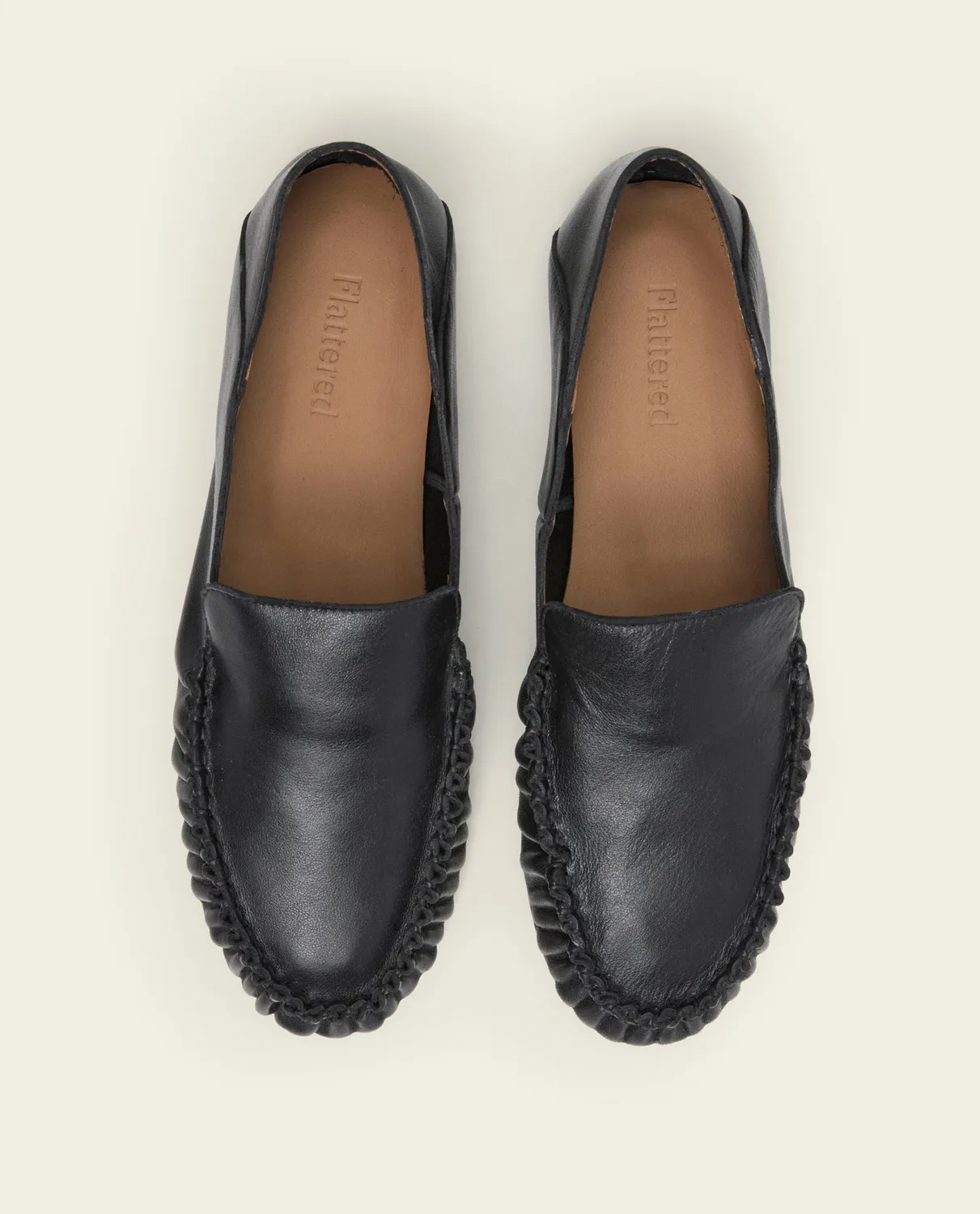 Flattered Bon Bon loafers zwart leer
