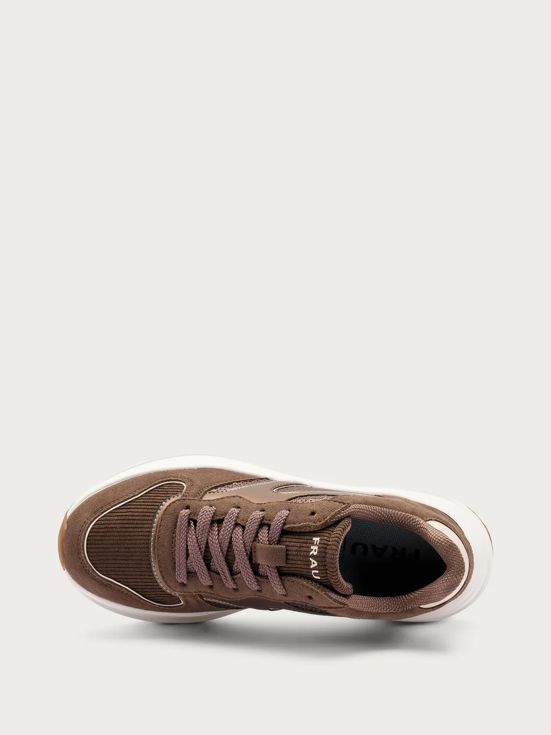 Frau Cross Hybrid bruine sneakers pailletten dames
