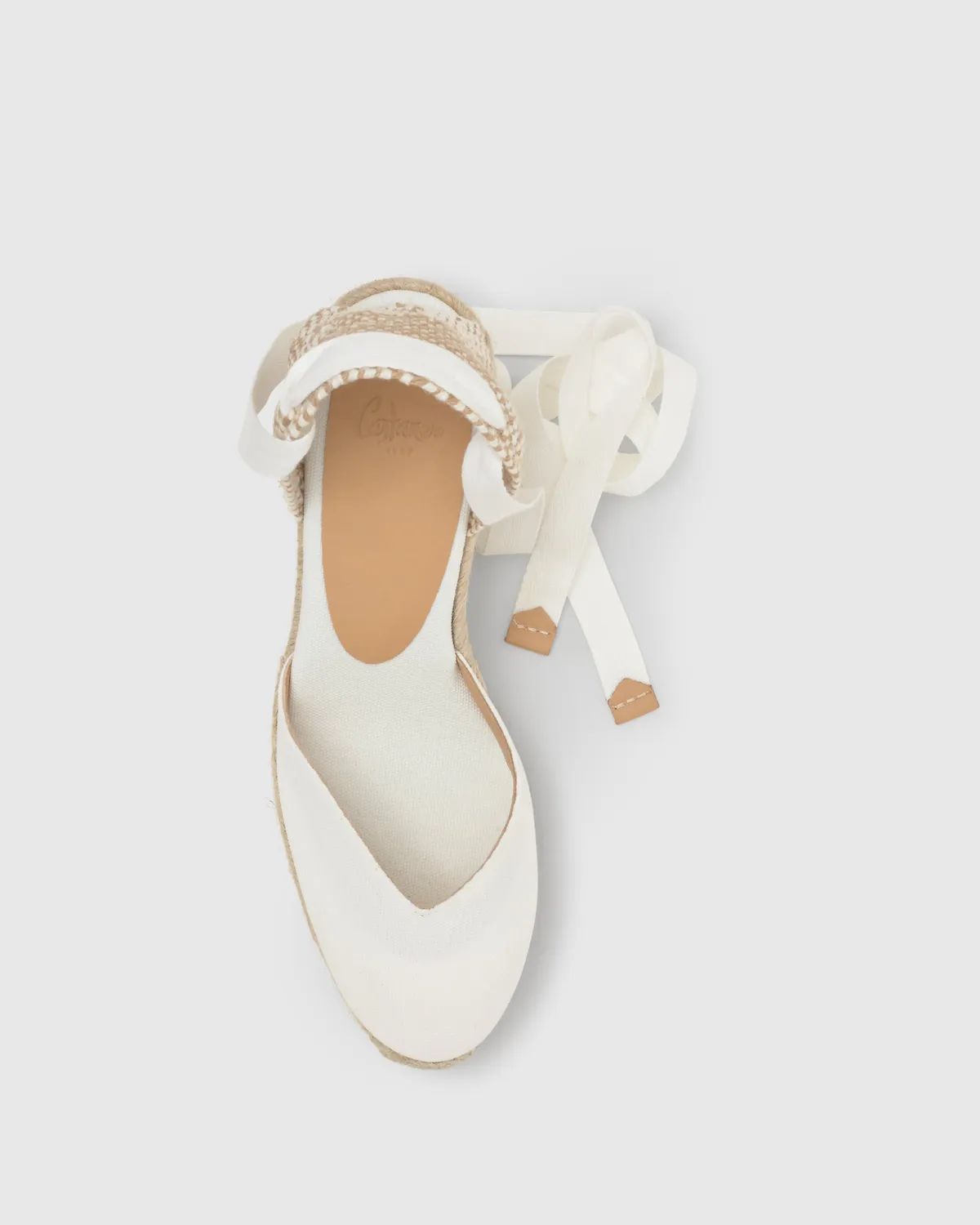 Castaner Chiara 8/001 espadrilles wit katoen lace-up
