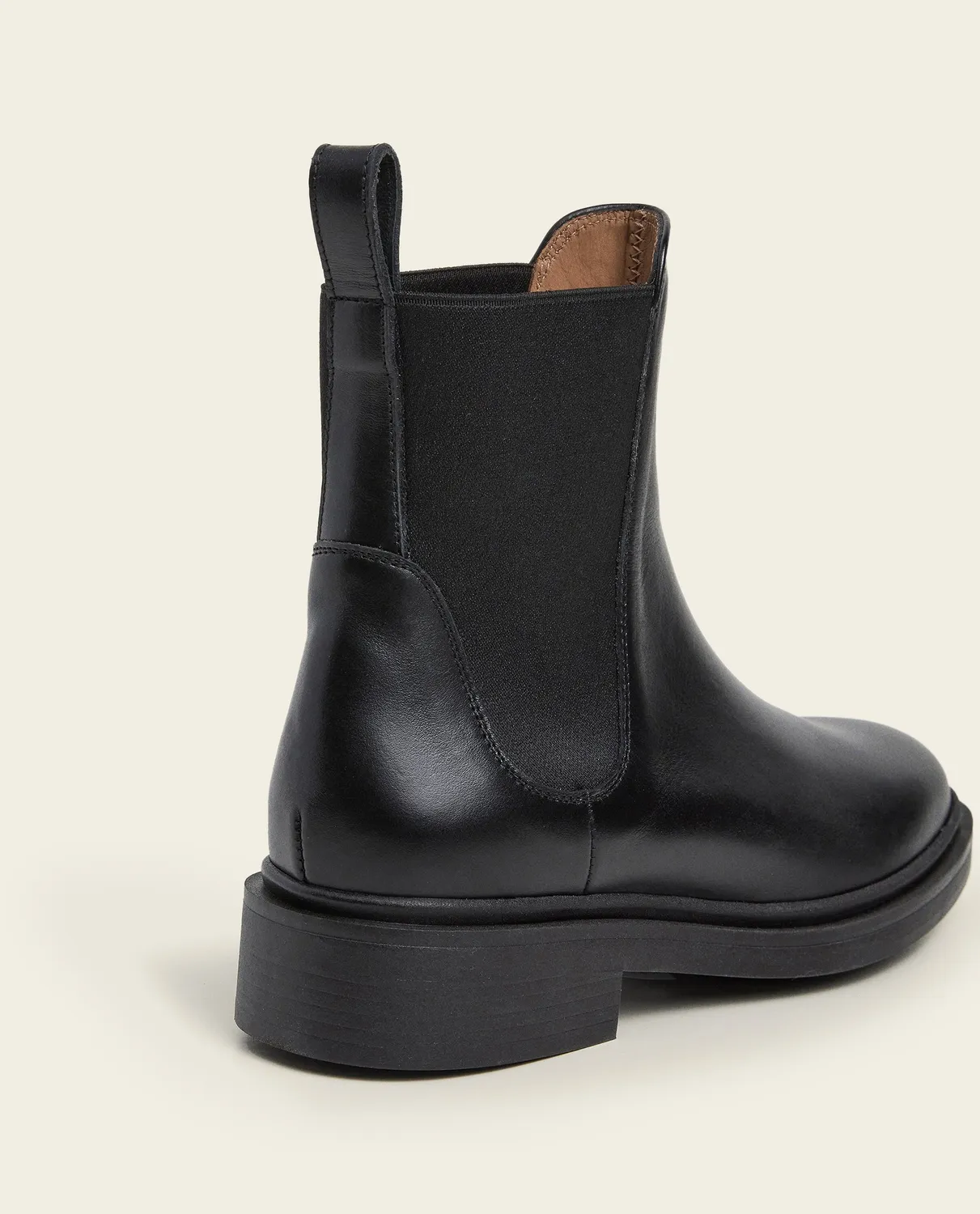 Flattered Fiona Chelsea boots zwart leer plat