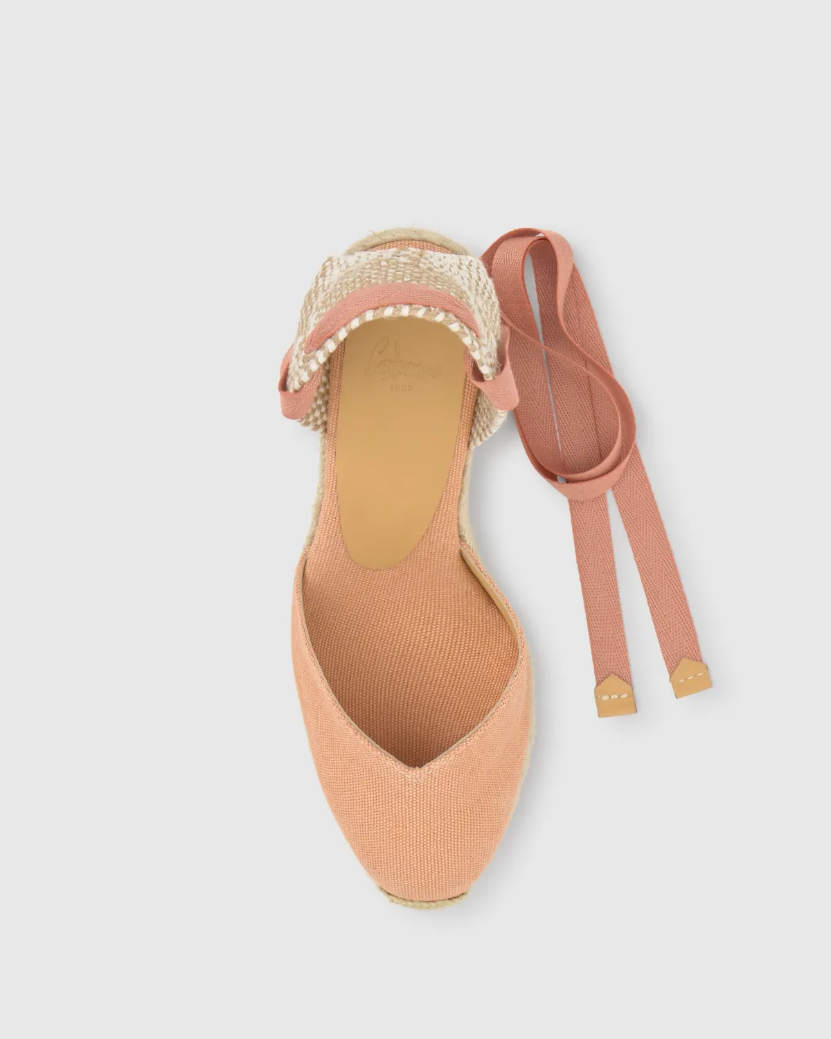 Castaner Chiara 8ED/002 espadrille peach 11 cm wig