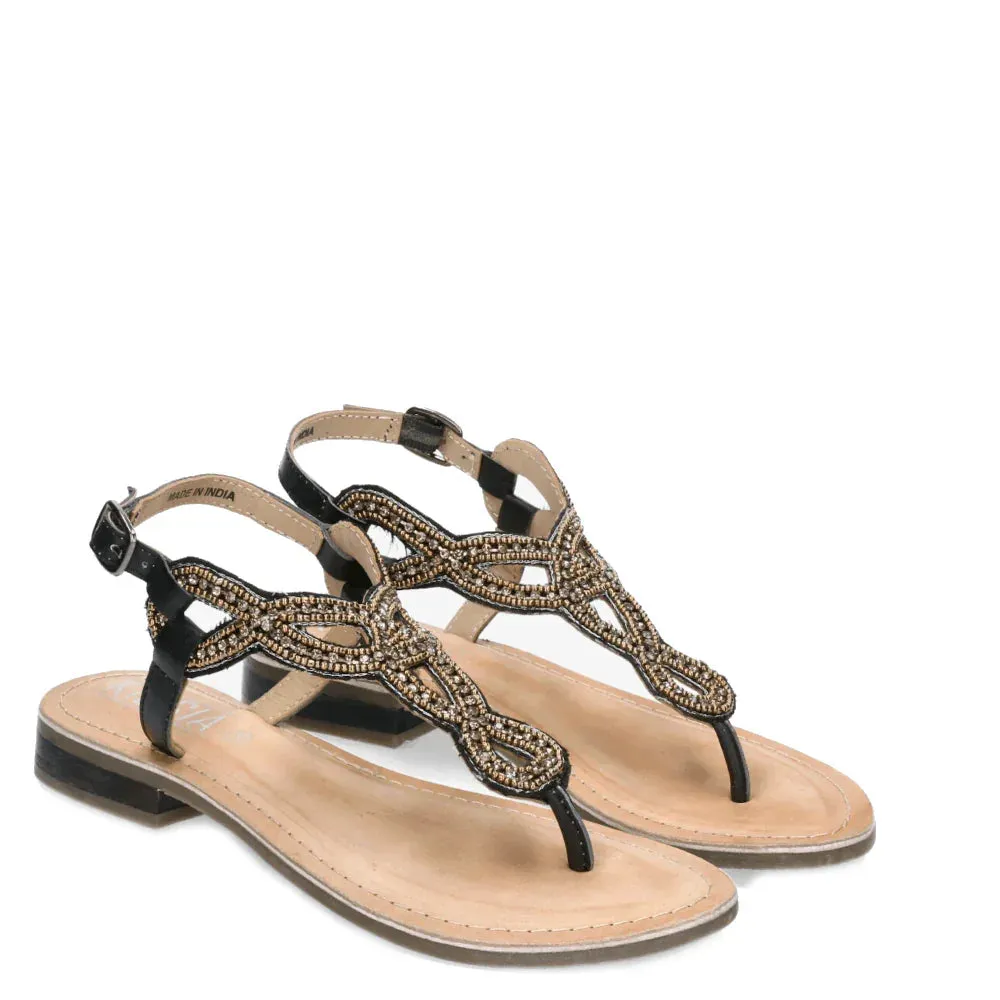 Donelli Bombai slippers zwart leer