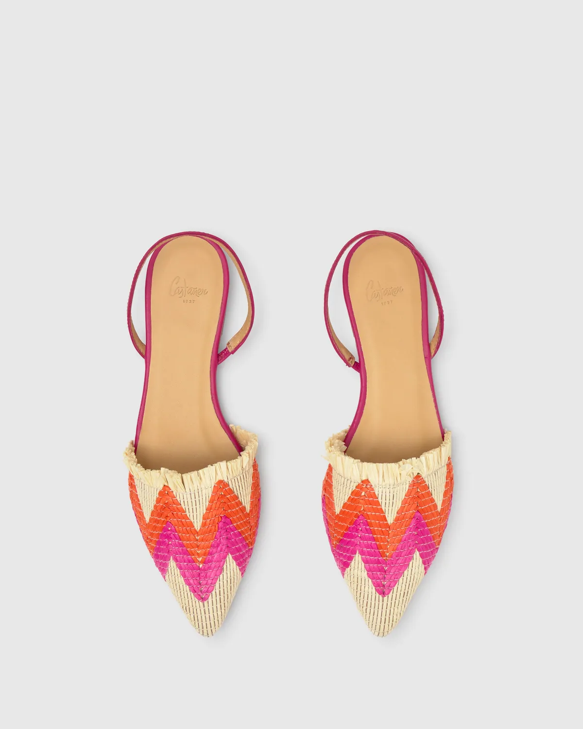 Castaner Berta 296 ballerina’s multicolor raffia
