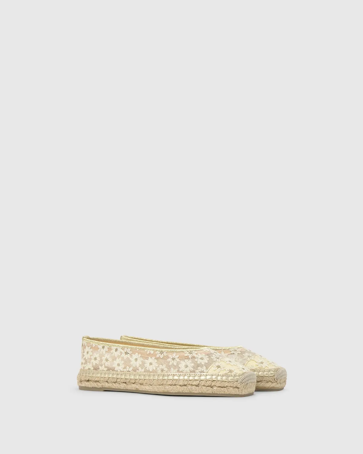 Castaner Paoli 294 ballerina wit goud borduursel