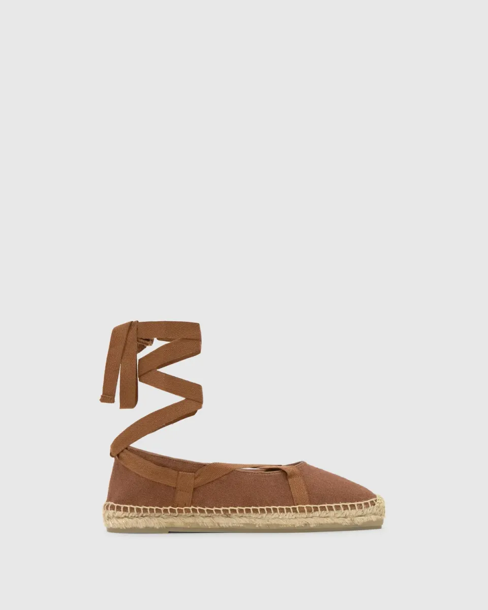 Castaner Petunia V espadrilles pecan platte zool