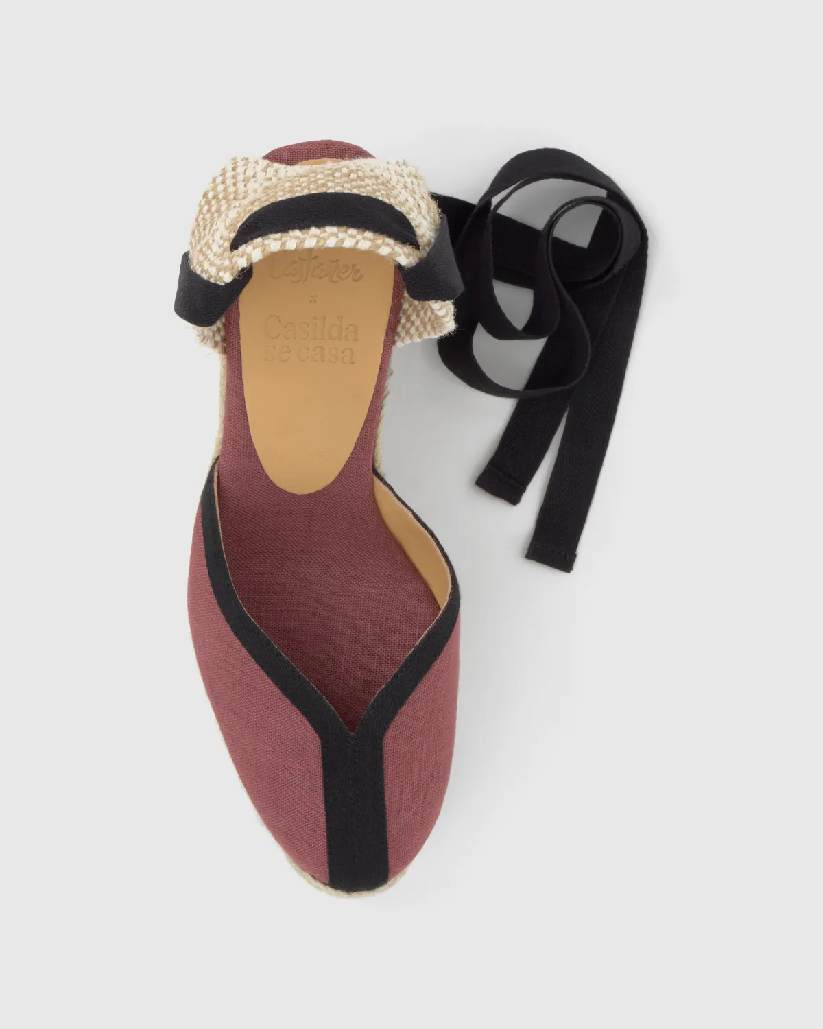 Castaner Carmen CSC/8ED/003 espadrilles bordeaux-zwart 11 cm