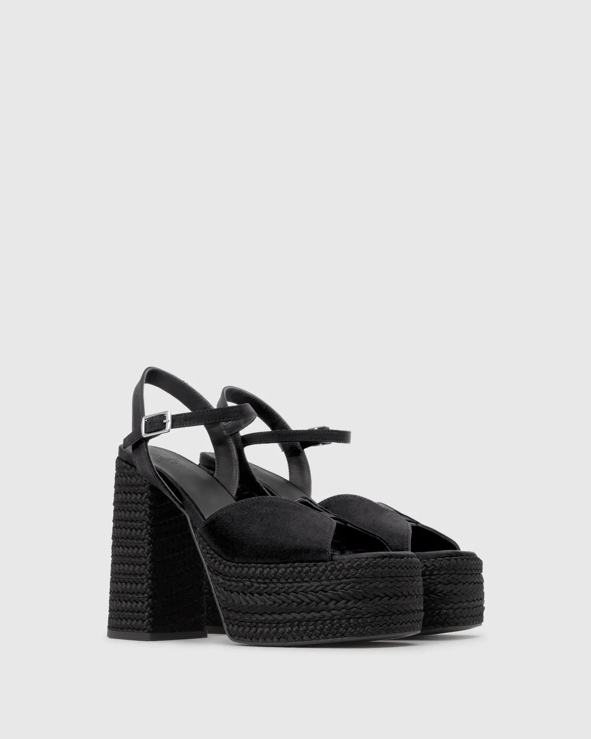 Castaner Fede/312 sandalen zwart satijn 13 cm