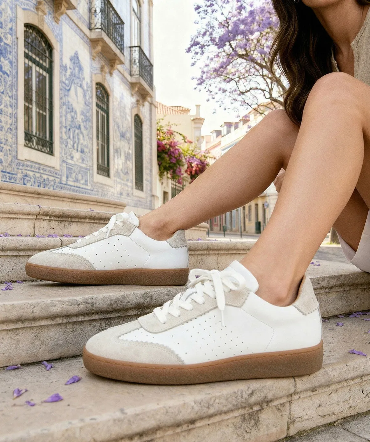 Finsbury Jane sneaker wit leer dames Strobel