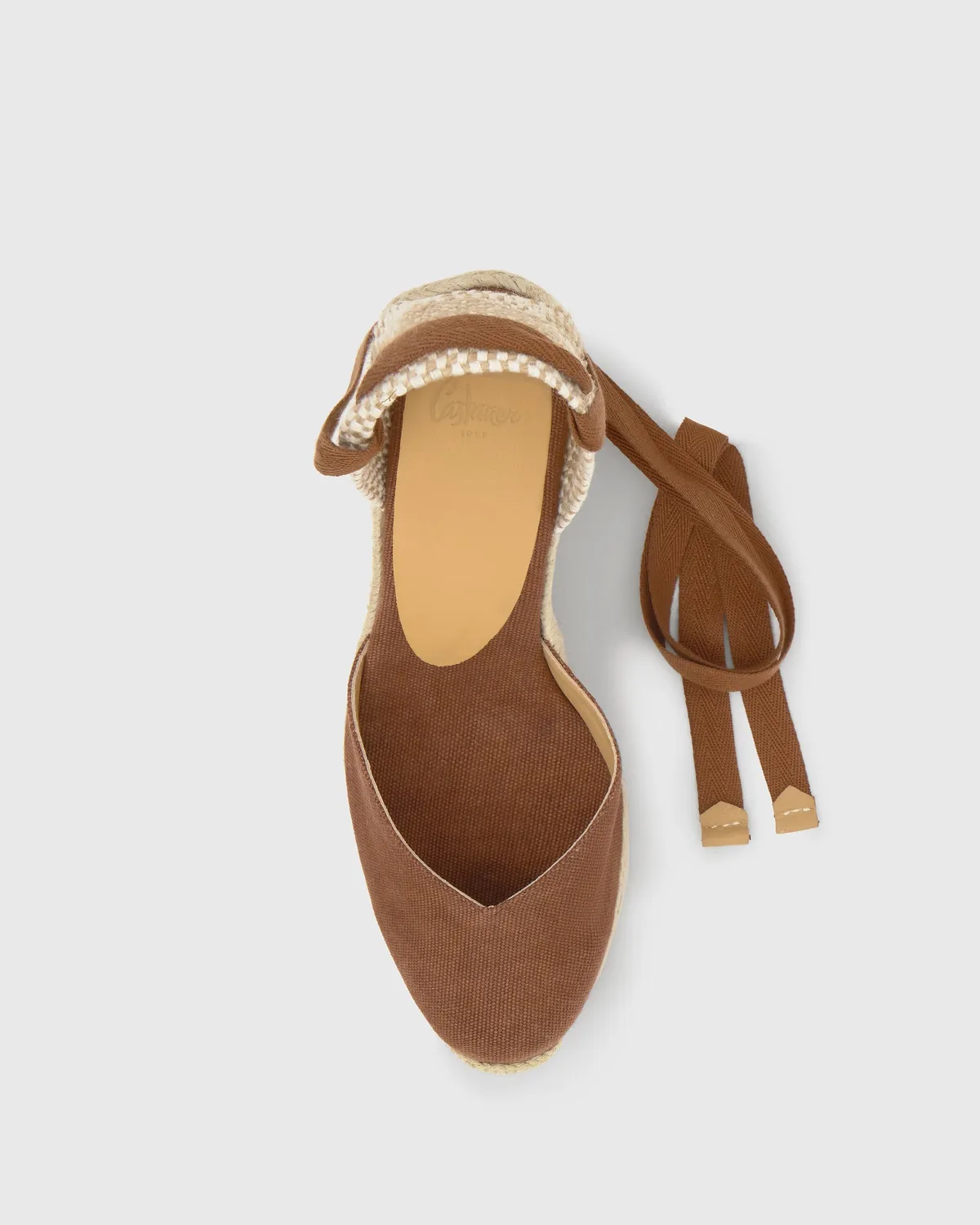 Castaner Chiara 8ED/002 espadrilles pecan canvas 11 cm