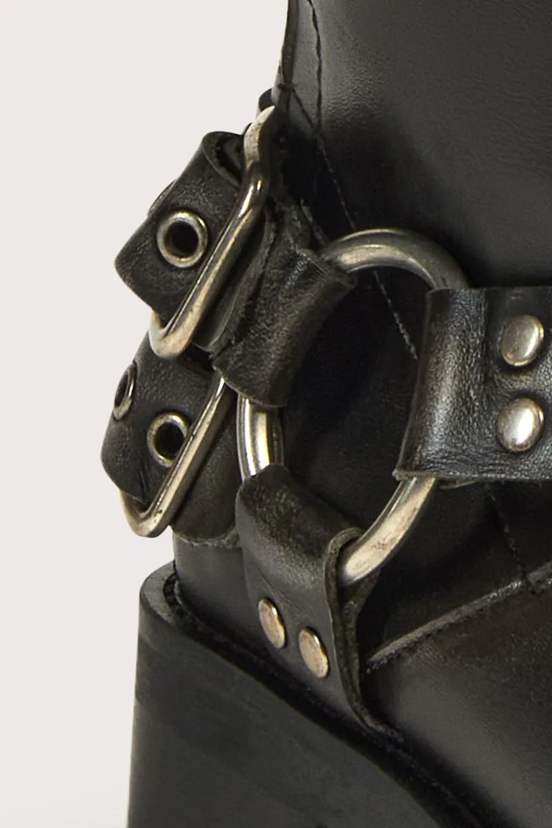 Bryan Stepwise Soho biker enkellaarsjes grijs leer