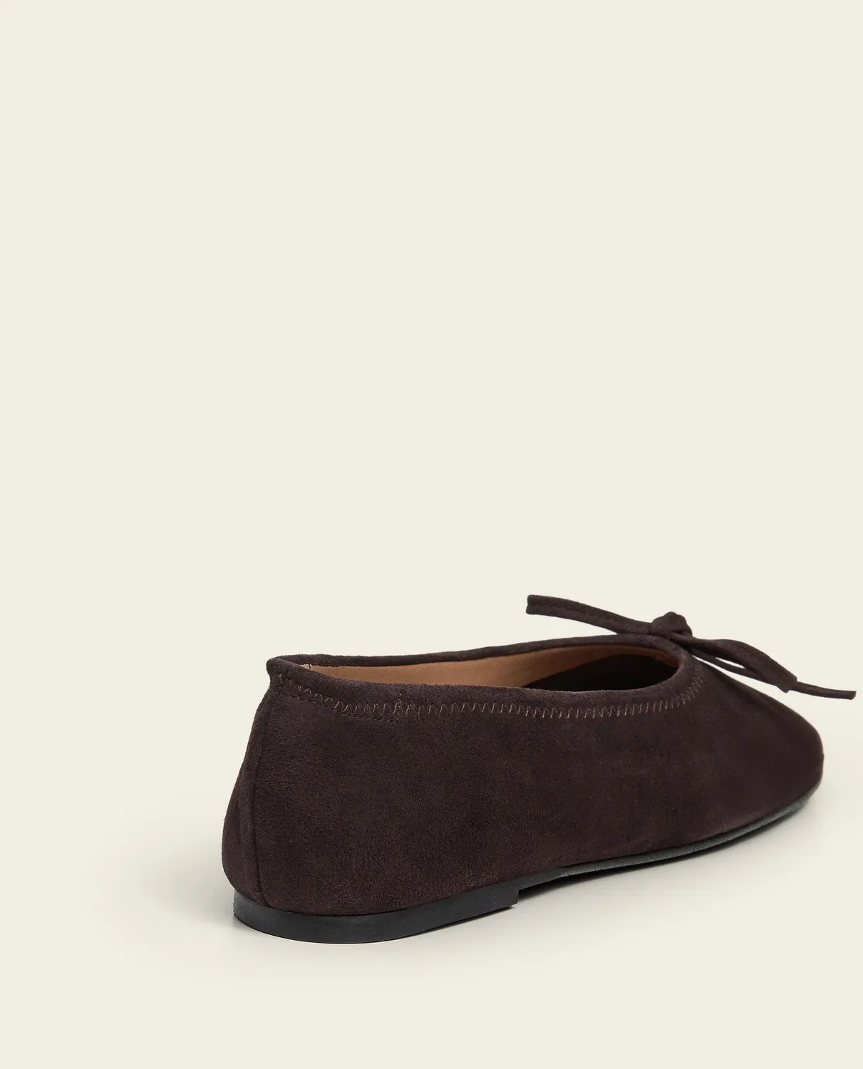 Flattered Blaise ballerina's chocolate suède leer