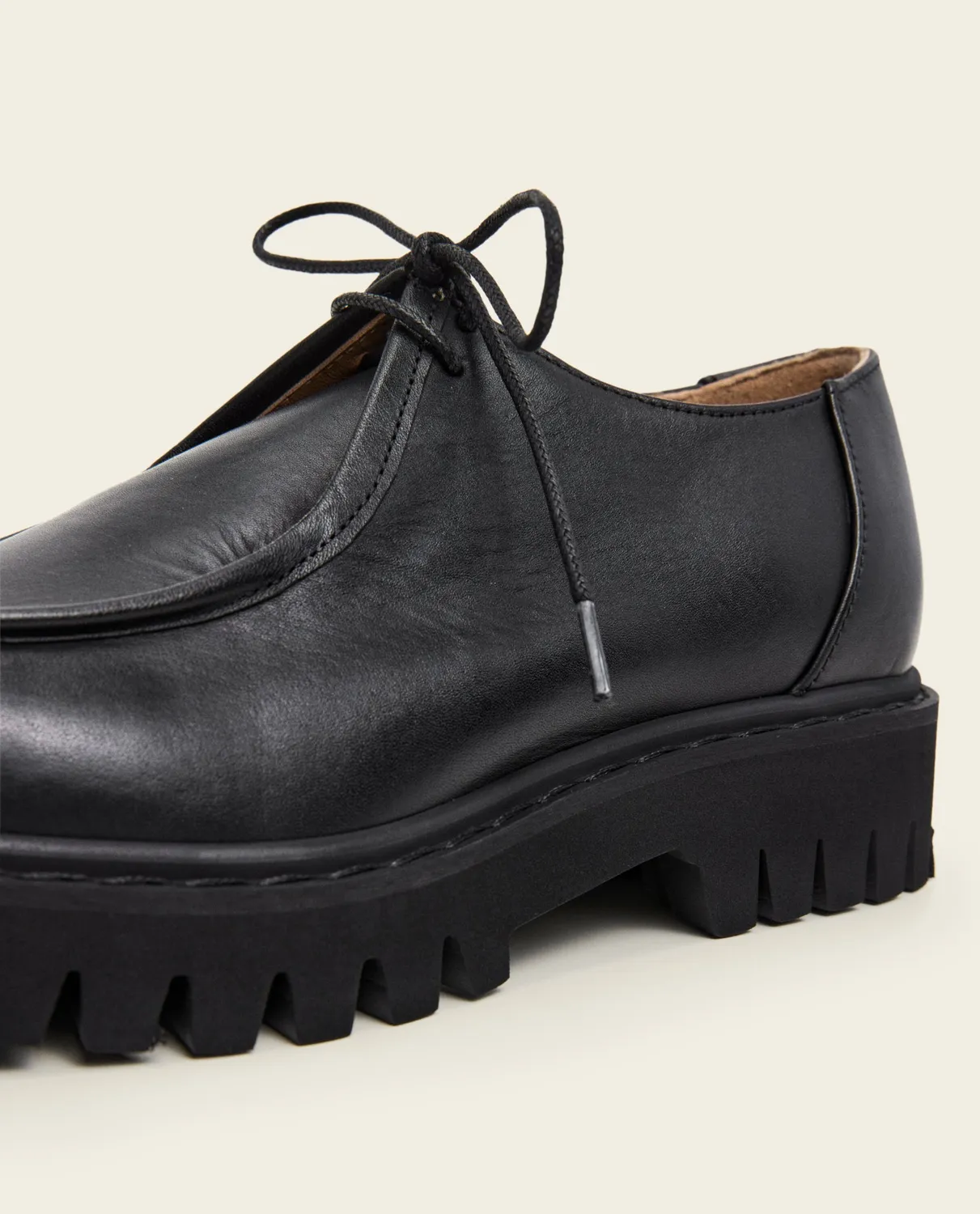 Flattered Marlon loafers zwart leer rubberen zool